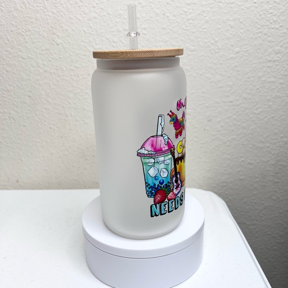 Mamacita Needs A Margarita Handmade Libbey Glass Cup - Picture 4 of 5